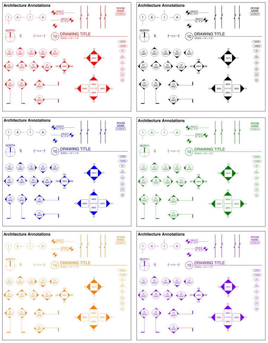 Architectural Annotation Symbols