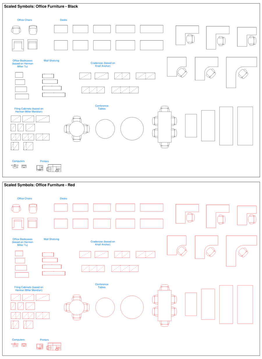 Commercial Office Furniture Symbols