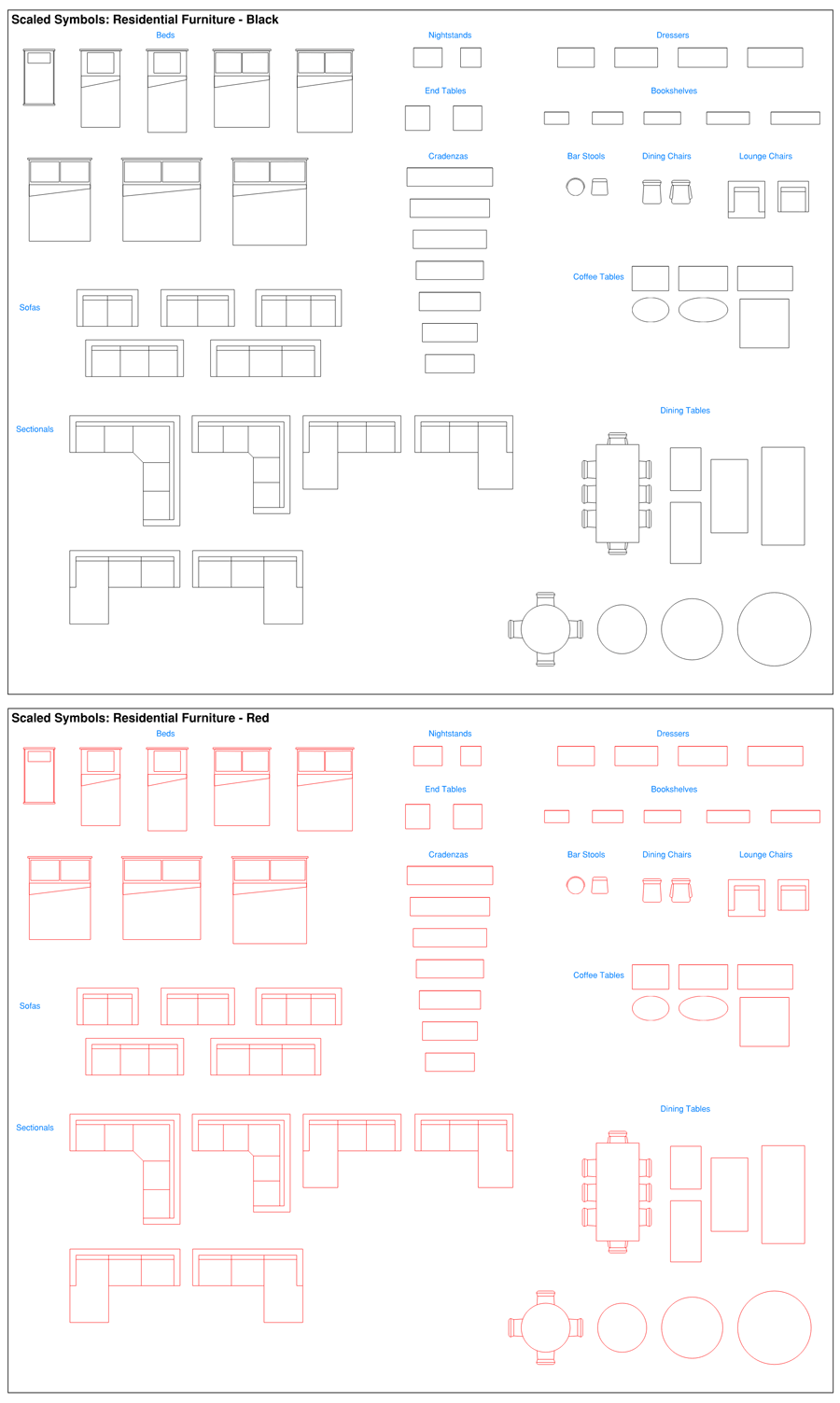 Residential Furniture Symbols