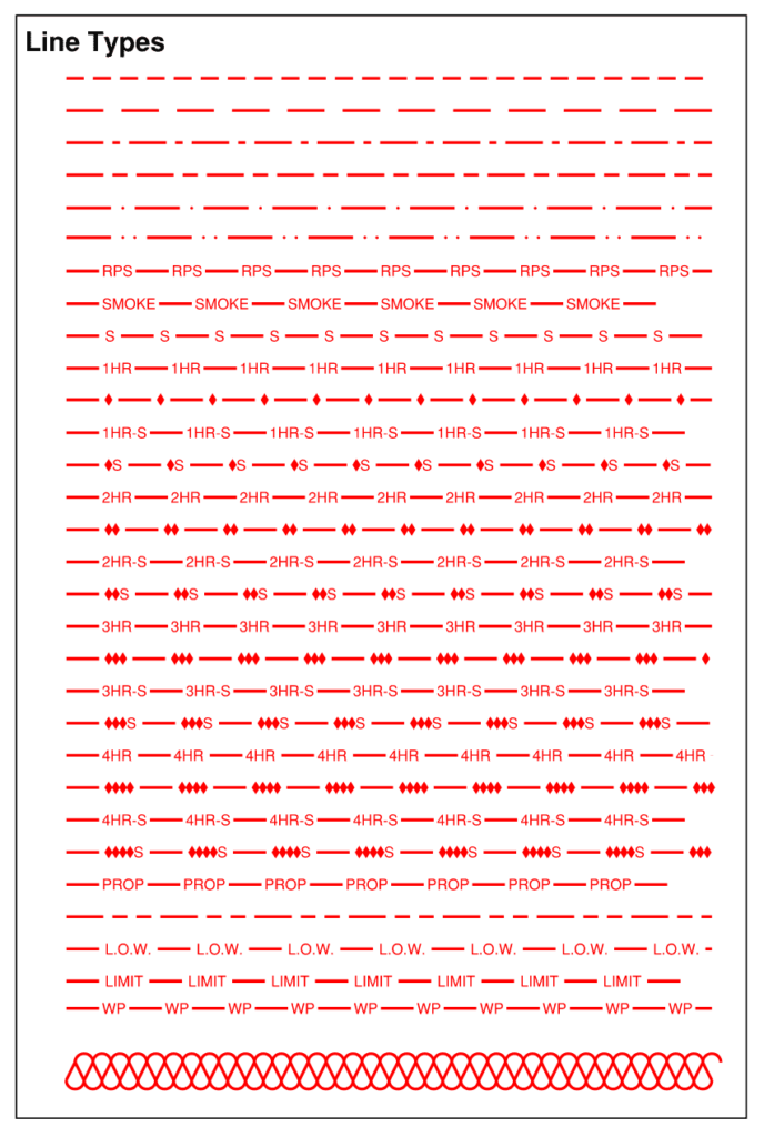 Image showing the line styles included in BBToolsets