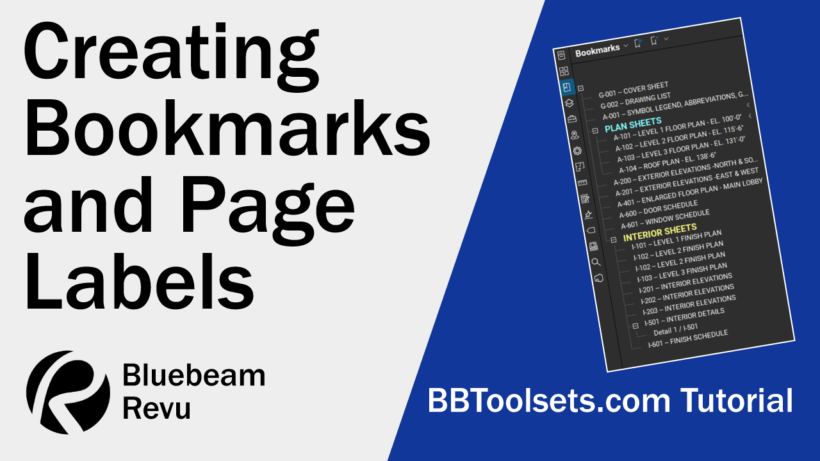Create bookmarks and page labels