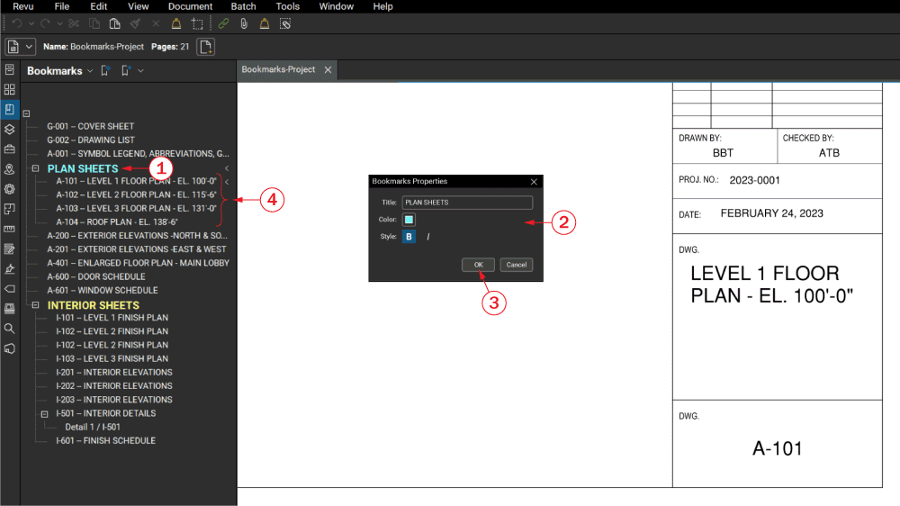 Screenshot showing how to modify bookmark properties to make them stand out